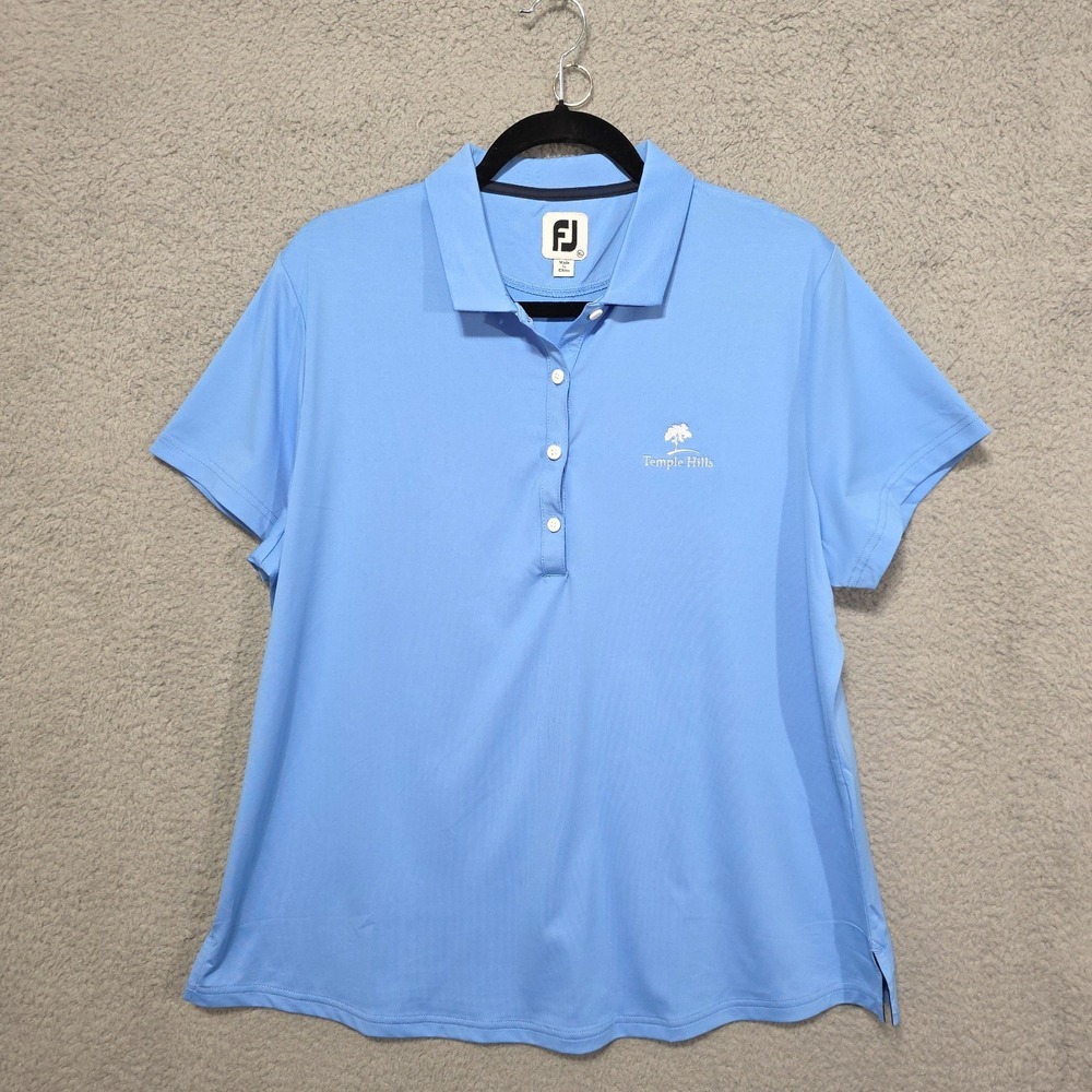 FootJoy Womens Blue Polo Temple Hills Country Club Tennessee Size XL